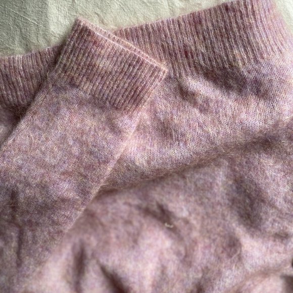 NWT XS Acne Studios Raze Mohair Purple Pink Cowl Turtleneck Sweater - Picture 5 of 16